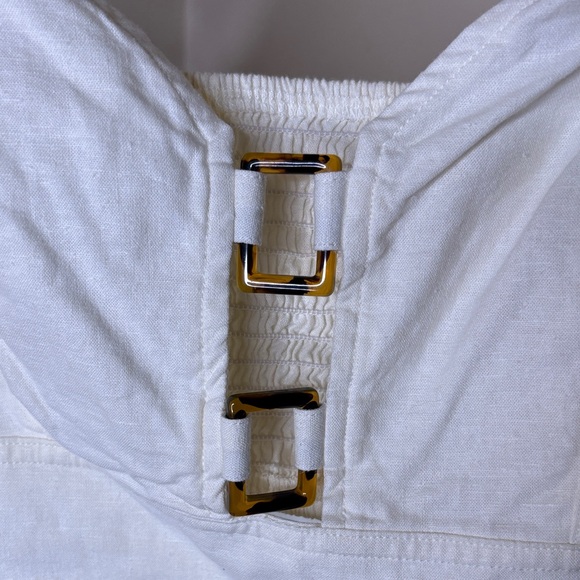 White Women's Topshop Top with Buckle Detail - Picture 3 of 6